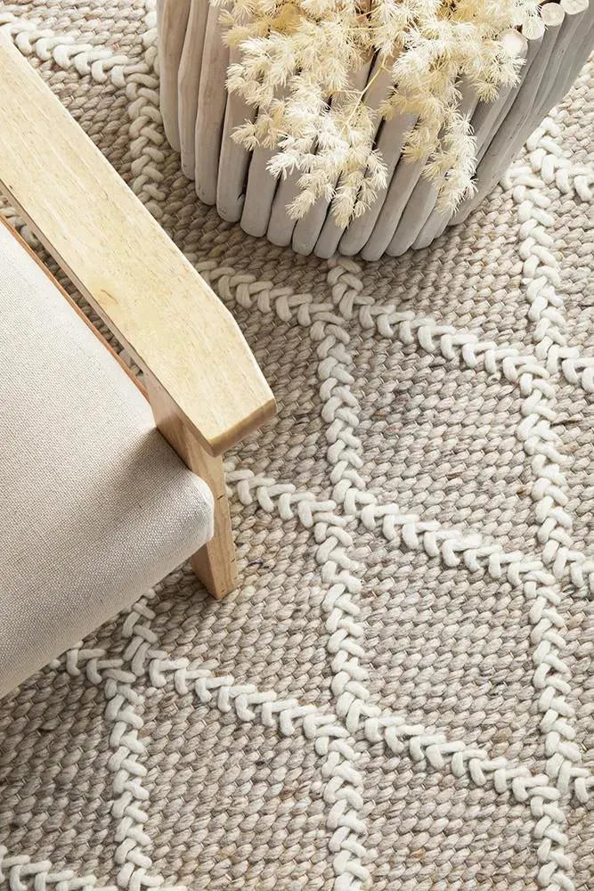 Huxley Natural Handwoven Floor Rug - RugSpot