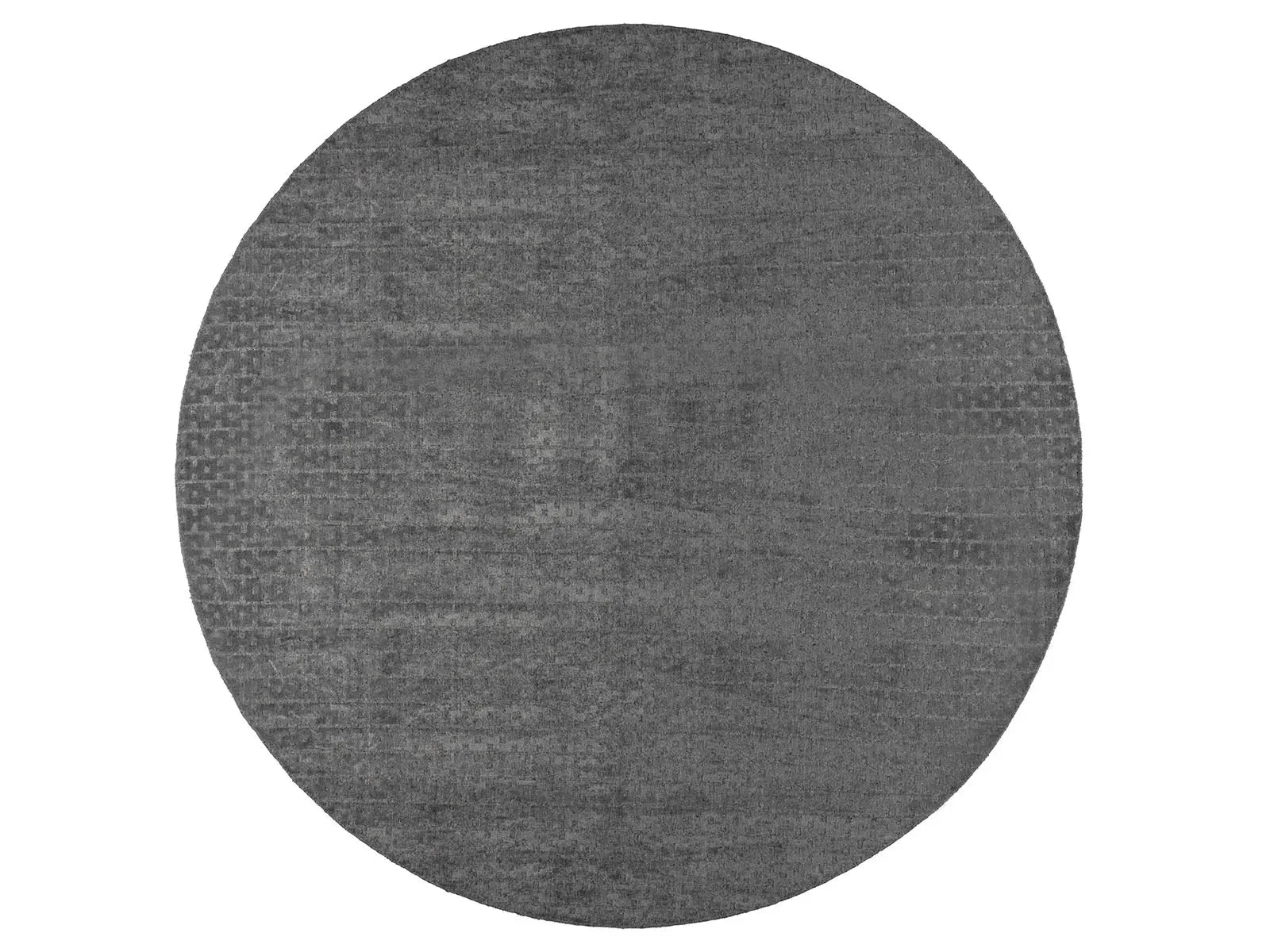 Ibiza Grey Modern Round Rug - RugSpot