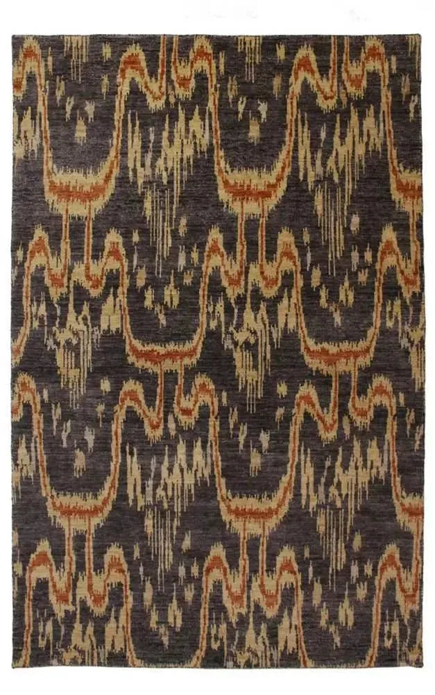 Ikat 833 Black Modern Wool Rug - RugSpot