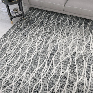 Loop 300 Grey Modern Wool Rug - RugSpot