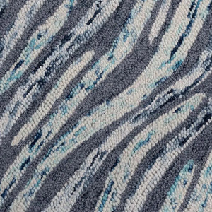 Loop 400 Blue Modern Wool Rug - RugSpot