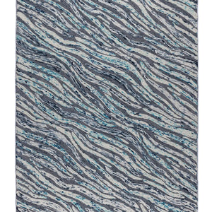 Loop 400 Blue Modern Wool Rug - RugSpot