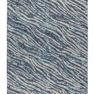 Loop 400 Blue Modern Wool Rug - RugSpot