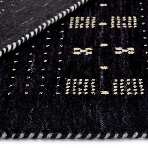 Lori 42 Black Gabbeh Wool Rug - RugSpot