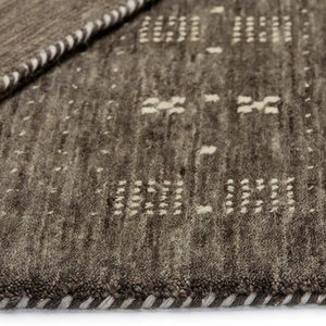 Lori 42 Grey Gabbeh Wool Rug - RugSpot