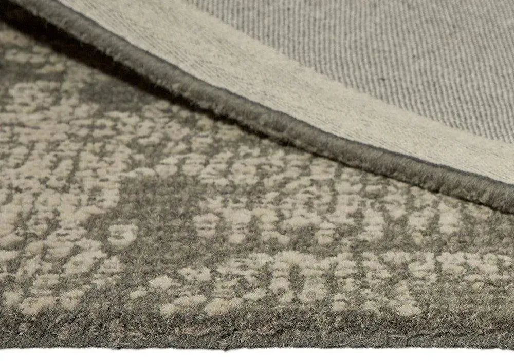 Matrix 653 Grey Wool Modern Rug - RugSpot