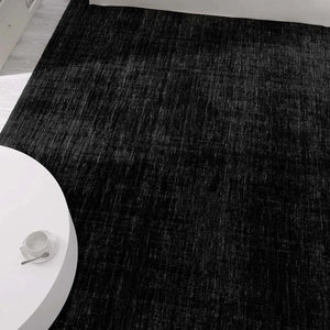 Midnight Black Modern Wool Rug - RugSpot