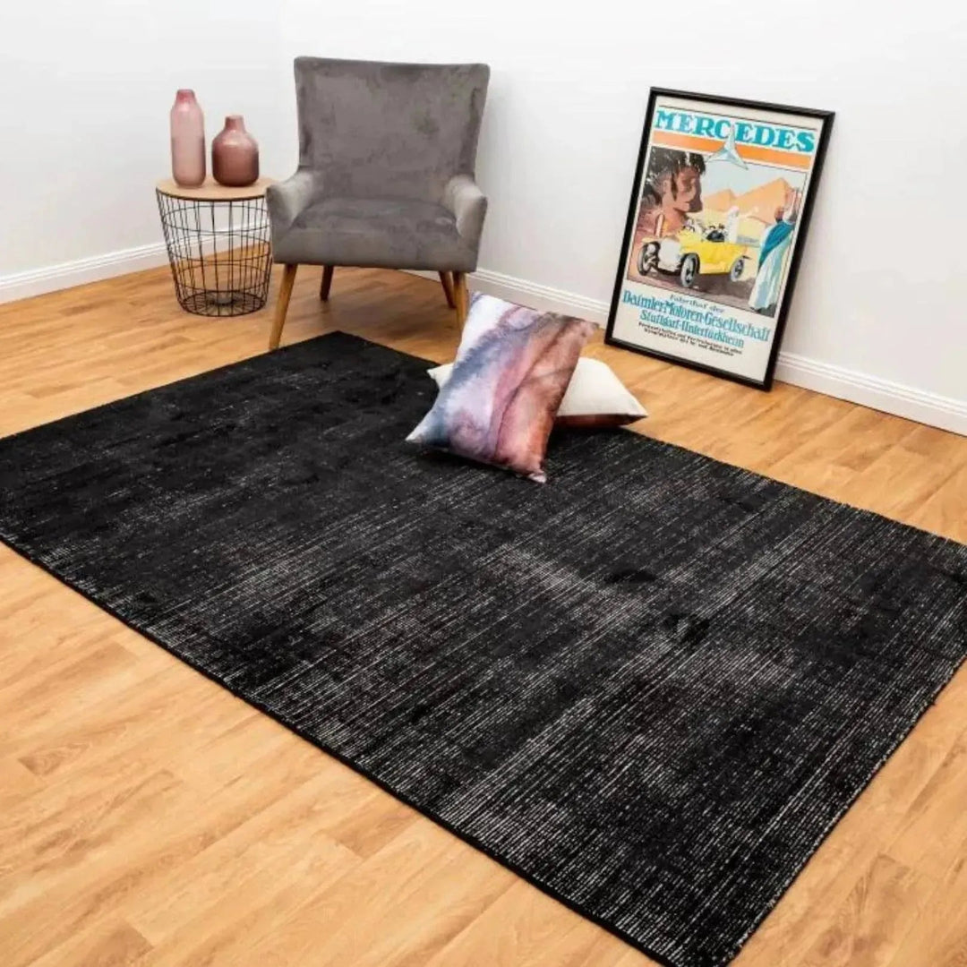 Milan Black Modern Rug - RugSpot