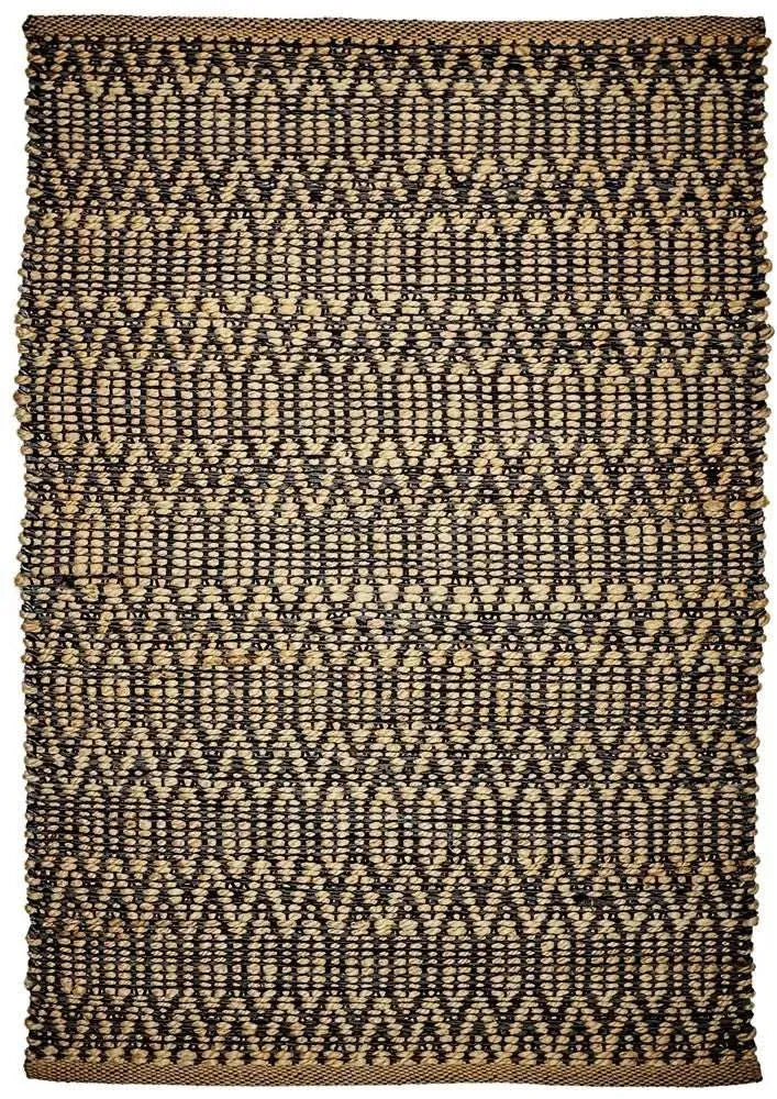 Minar Black Jute Rug - RugSpot