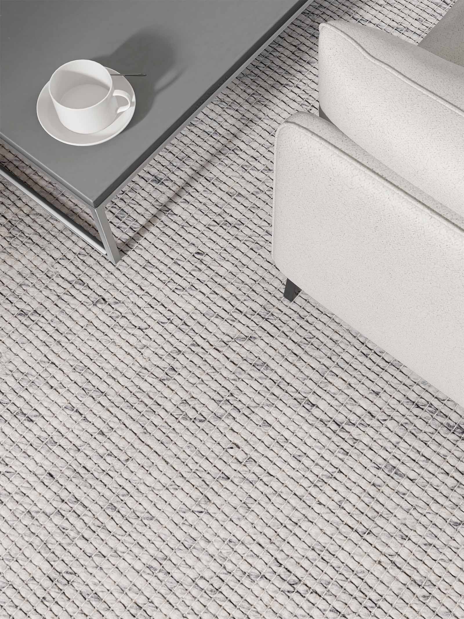 Oscar Silver Modern Wool Rug - RugSpot