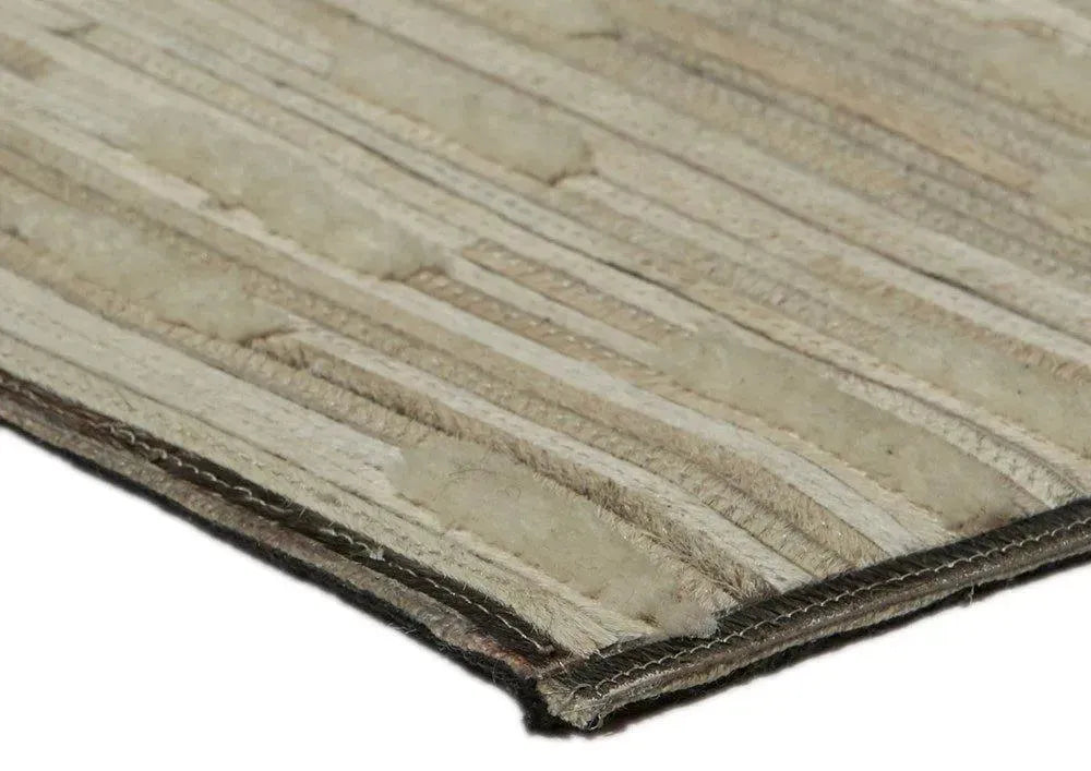 Parquet 400 Ivory Cowhide Rug - RugSpot