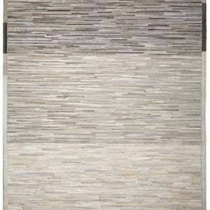 Parquet 818 Ivory Cowhide Rug - RugSpot