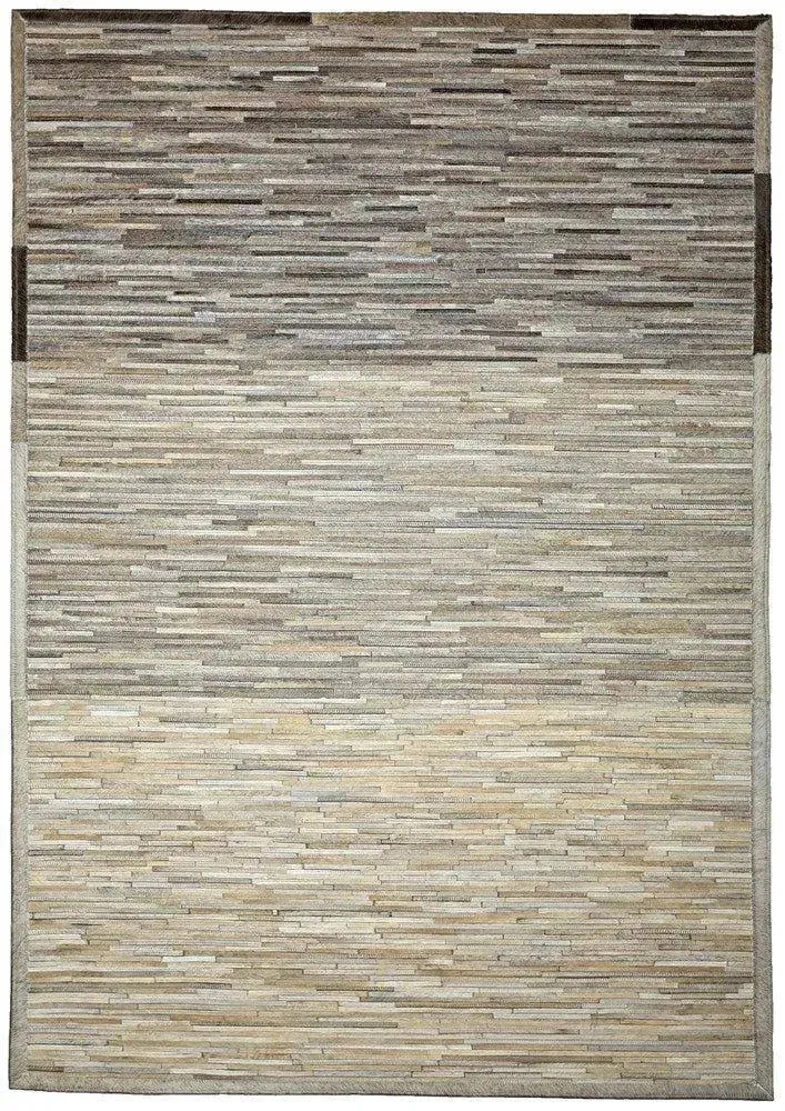 Parquet 818 Ivory Cowhide Rug - RugSpot