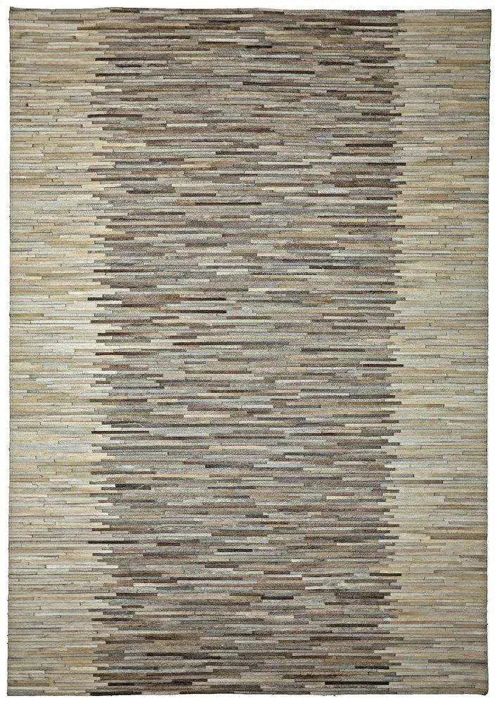 Parquet 829 Ivory Cowhide Rug - RugSpot