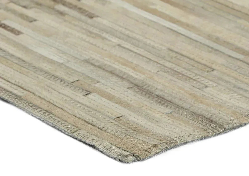 Parquet 829 Ivory Cowhide Rug - RugSpot