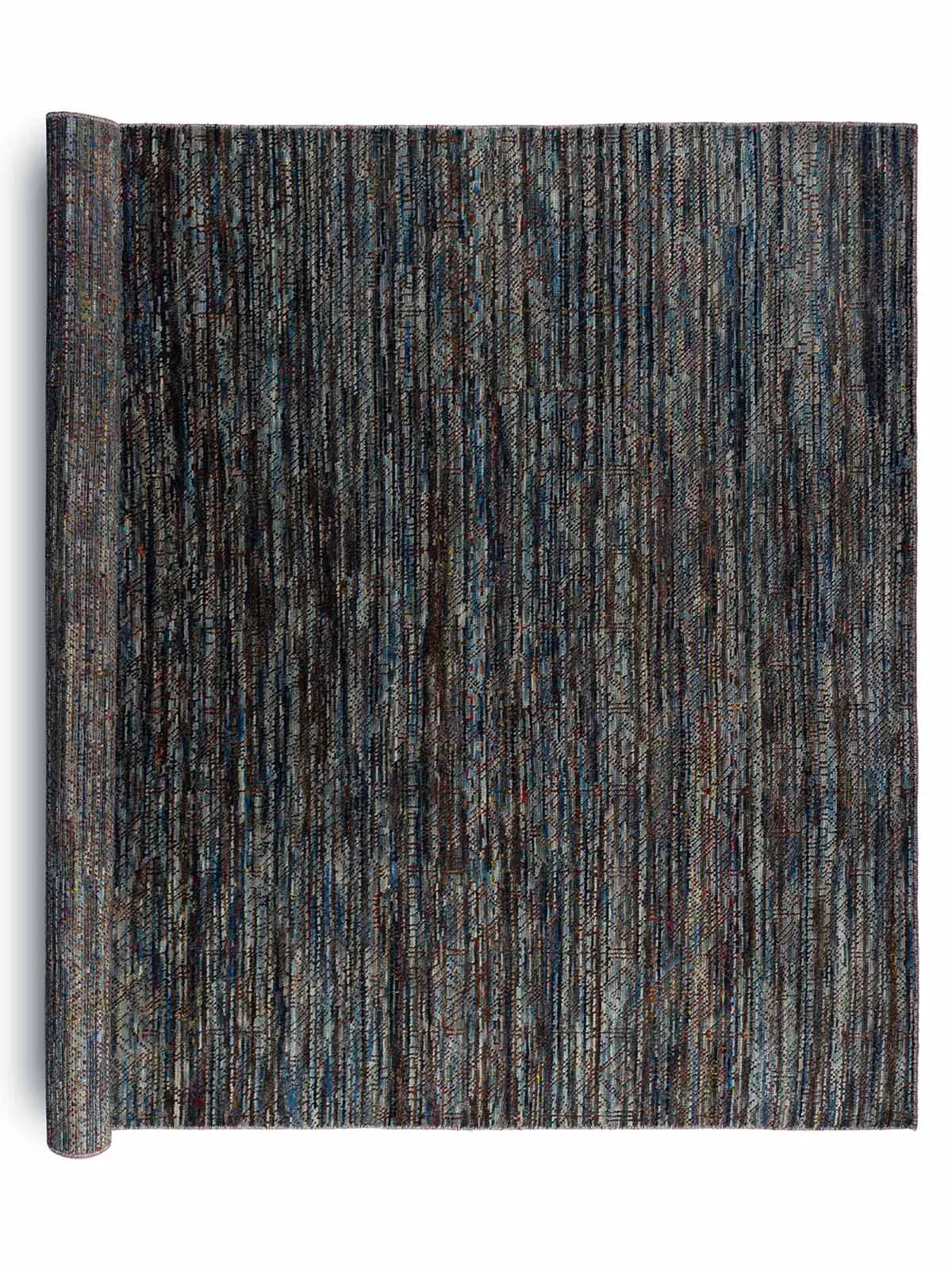 Perry 659 Grey-Blue Modern Wool Rug - RugSpot