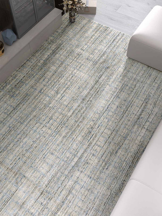 Polar 257 Silver Modern Wool Rug - RugSpot