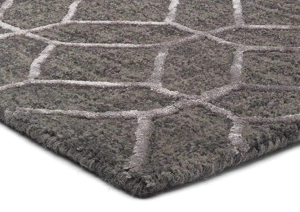 Polo 202 Grey Modern Wool Rug - RugSpot