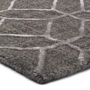 Polo 202 Grey Modern Wool Rug - RugSpot