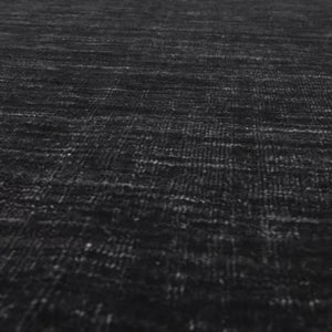 Midnight Black Modern Wool Rug