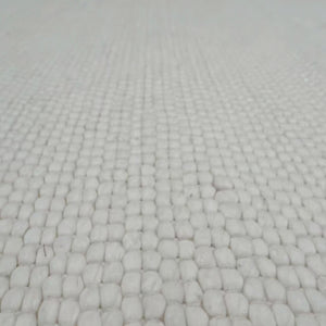 Spike White Modern Wool Rug