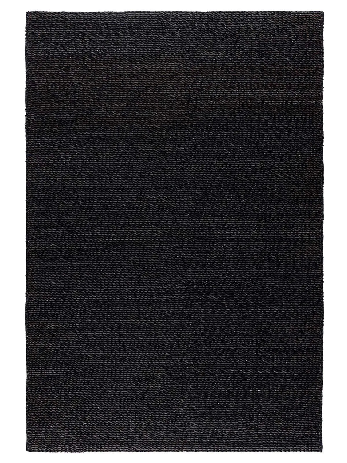 Rockport Black Modern Leather Rug - RugSpot