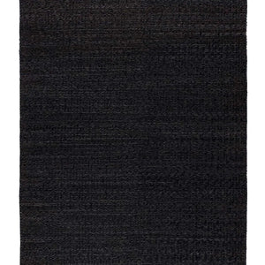 Rockport Black Modern Leather Rug - RugSpot