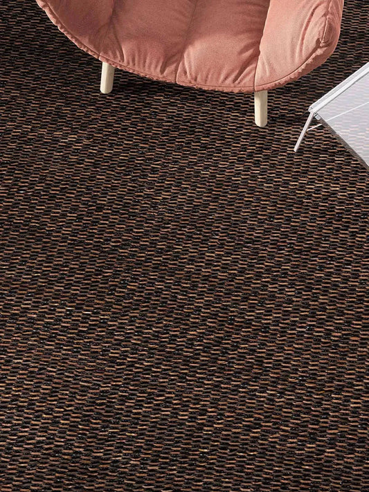 Rockport Brown Modern Leather Rug - RugSpot