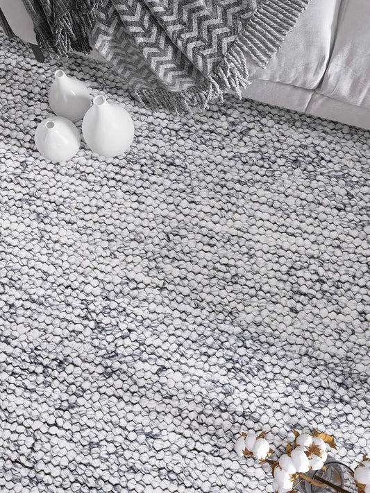 Rosella Grey Modern Wool Rug - RugSpot