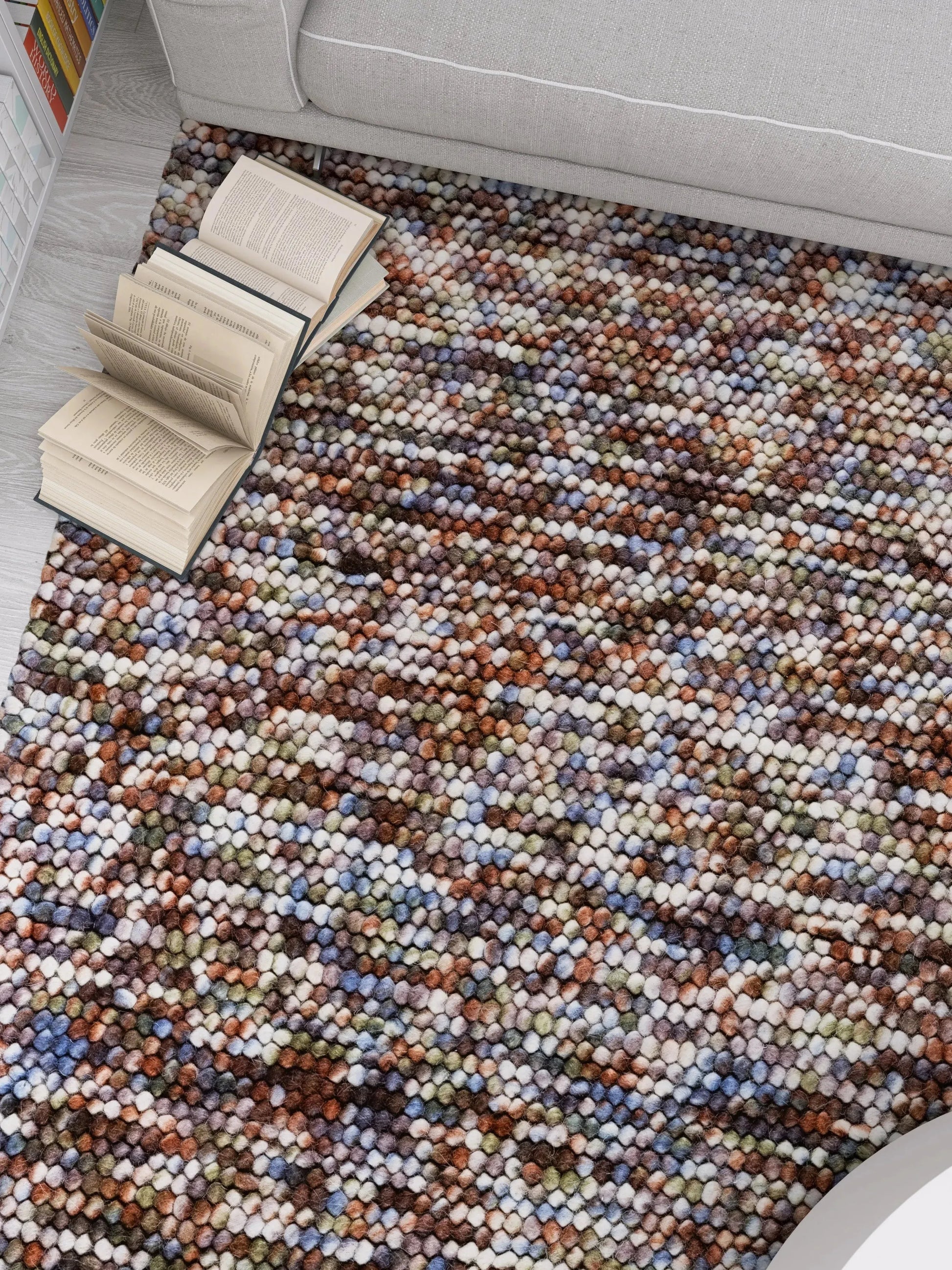 Rosella Rainbow Modern Wool Rug - RugSpot