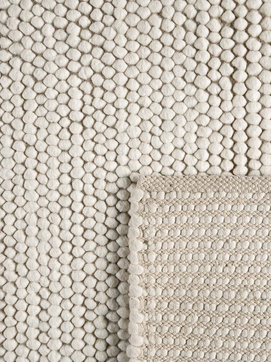 Rosella White Modern Wool Rug - RugSpot