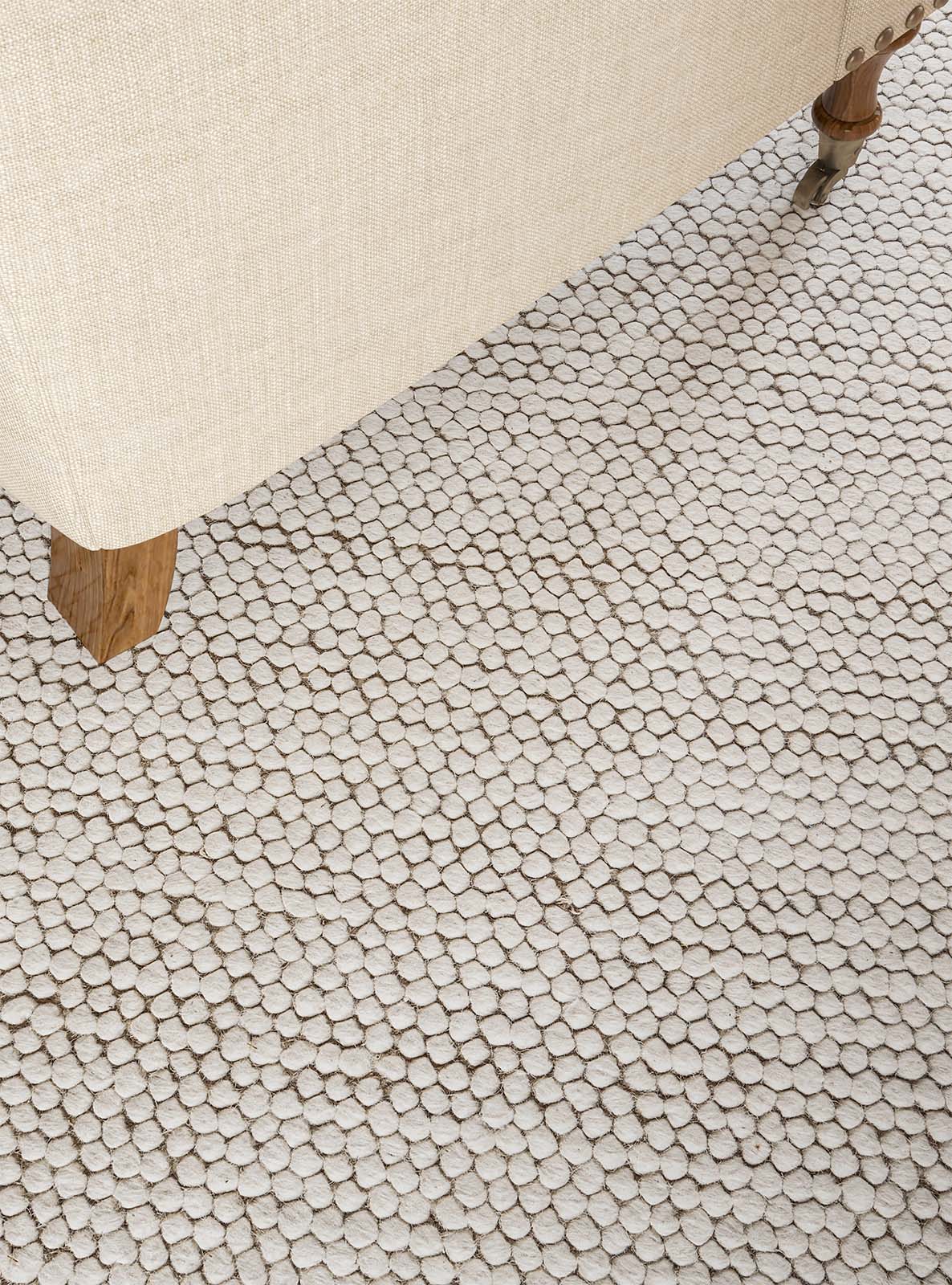 Rosella White Modern Wool Rug - RugSpot