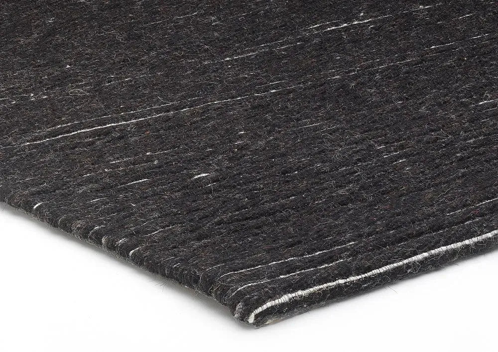 Shire Black Modern Wool Rug - RugSpot