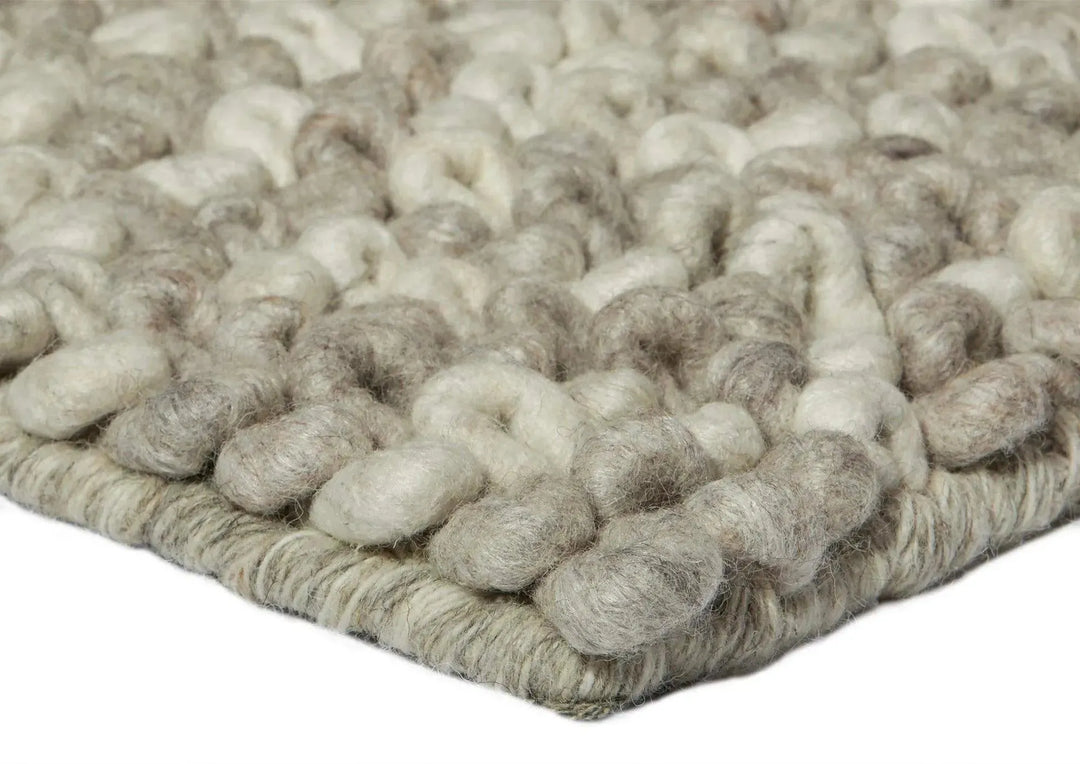 Sleeping Loops Latte Modern Wool Rug - RugSpot