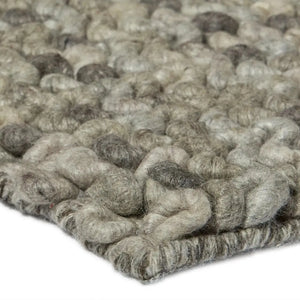 Sleeping Loops Stone Modern Wool Rug - RugSpot