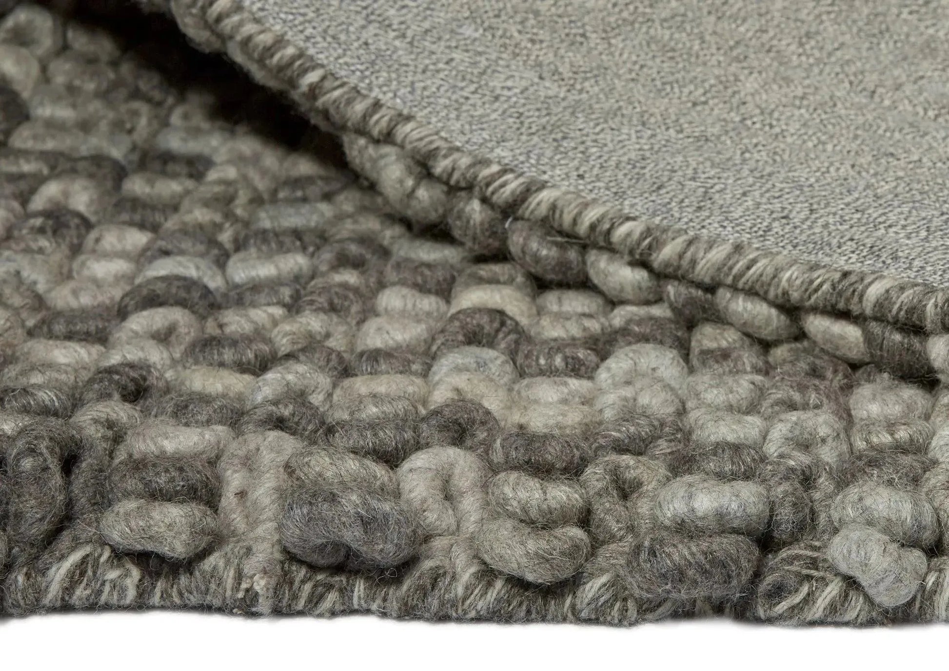 Sleeping Loops Stone Modern Wool Rug - RugSpot