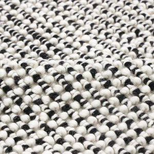 Spike Black and White Modern Wool Rug - RugSpot