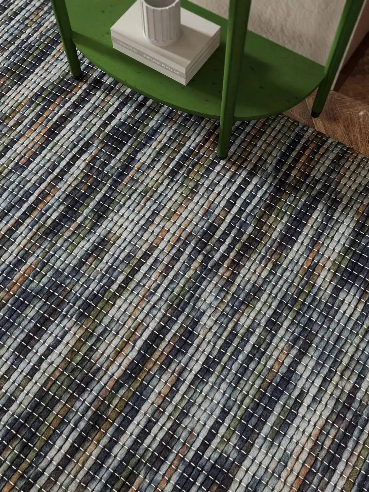 Spike Green and Black Modern Wool Rug - RugSpot