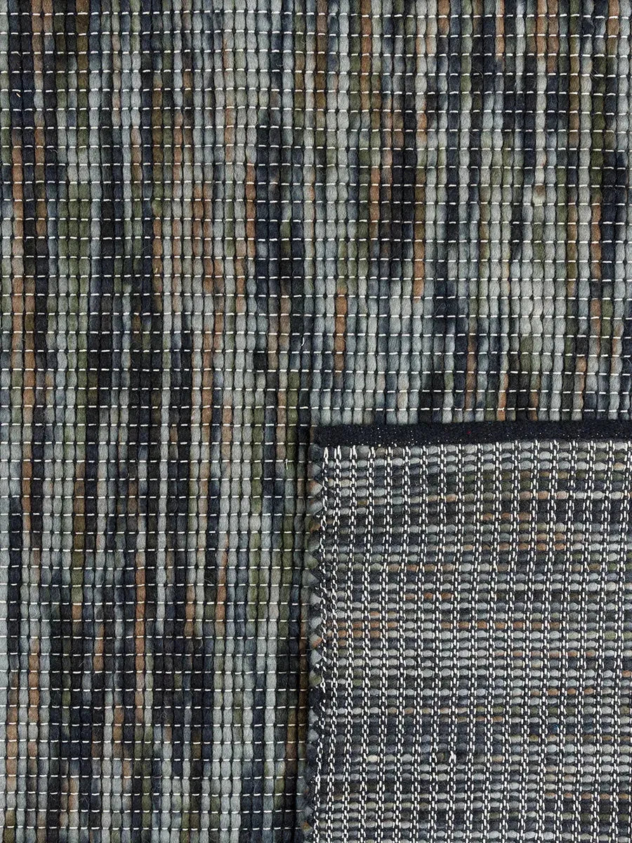 Spike Green and Black Modern Wool Rug - RugSpot