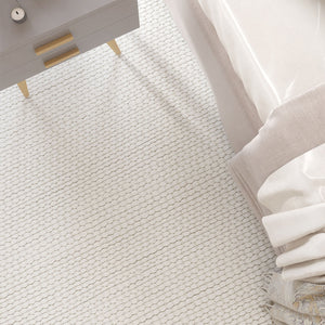 Spike White Modern Wool Rug - RugSpot