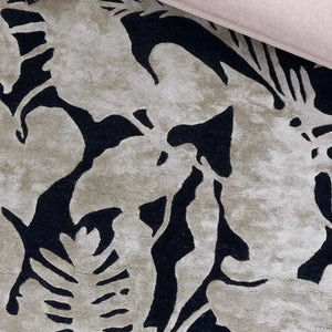 Tropics Black Modern Wool Rug - RugSpot