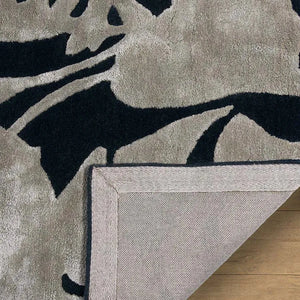 Tropics Black Modern Wool Rug - RugSpot