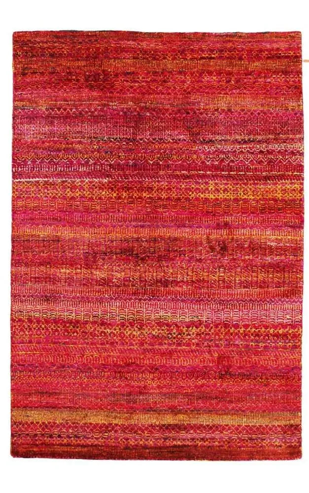 Versa 669 Rust Modern Silk Rug - RugSpot