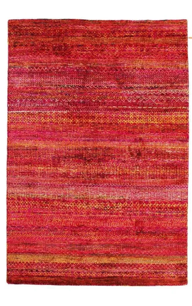 Versa 669 Rust Modern Silk Rug - RugSpot