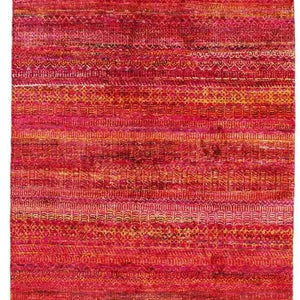 Versa 669 Rust Modern Silk Rug - RugSpot