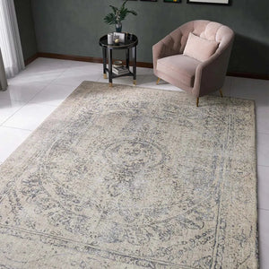 Vienna 46 Beige Transitional Wool Rug - RugSpot