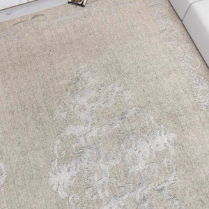 Vienna 48 Silver Transitional Wool Rug - RugSpot