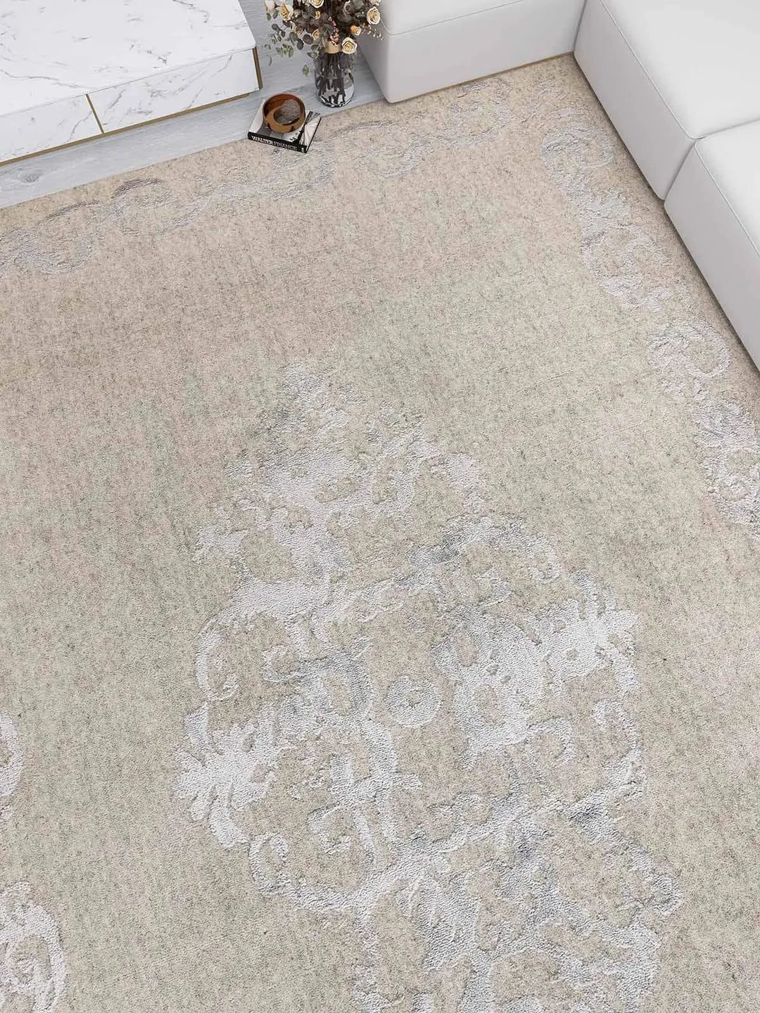 Vienna 48 Silver Transitional Wool Rug - RugSpot