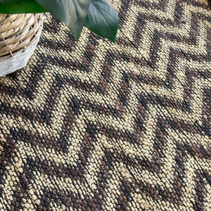 Waves Brown Jute Rug - RugSpot