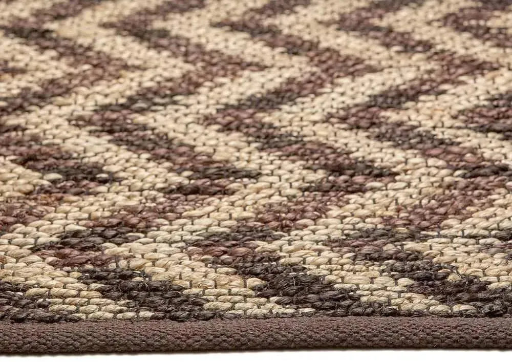 Waves Brown Jute Rug - RugSpot